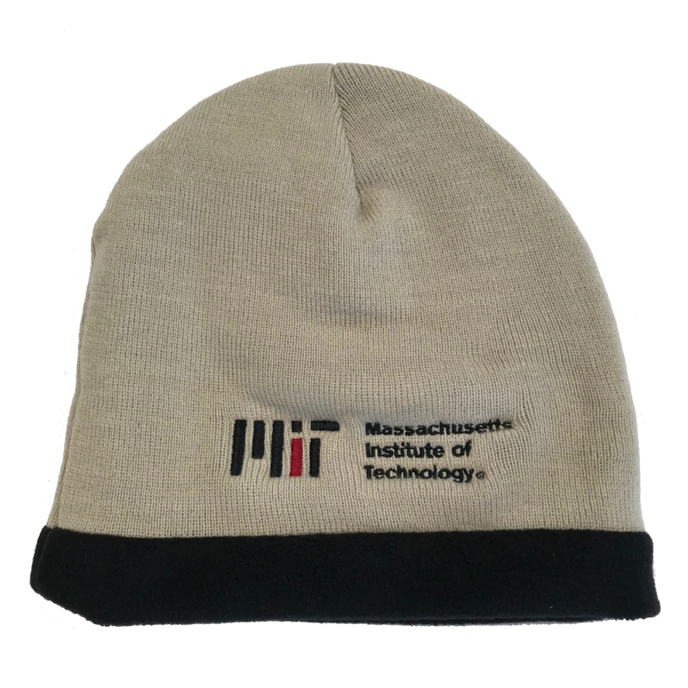 MIT Embroidered Knit Beanie Cap